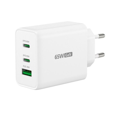 65W GAN USB-C 3-PORT CHARGER/EU WHITE