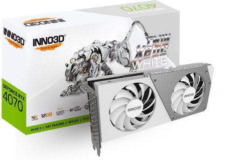 INNO3D GeForce RTX 4070 Twin X2 OC Biały, 12288 MB GDDR6X