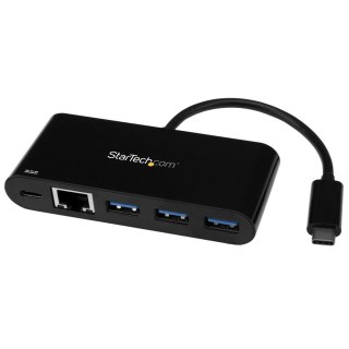 3PT USB 3.0 C HUB + GBE PD 2.0/2.0 - TYPE C TO 3X A - USB 3.0