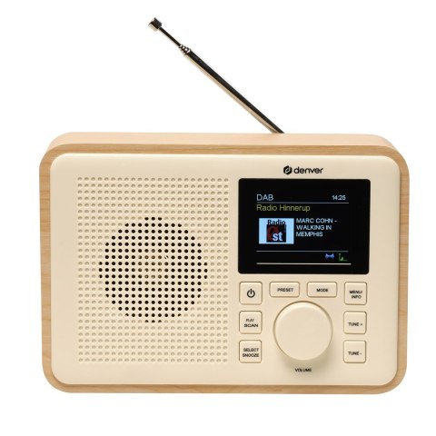 Radio DAB+/FM Denver Greenline DAB-60 light wood