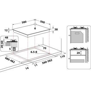 Płyta gazowa Whirlpool AKM 268 IX (4 pola grzejne; kolor inox)