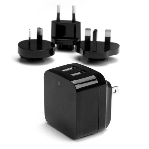 2 PORT USB TRAVEL WALL CHARGER/17W / 3.4A - 110V/220V