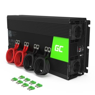 PRZETWORNICA NAPIĘCIA INWERTER Green Cell 12V -> 230V 3000W/6000W MODYFIKOWANA SINUSOIDA INV12